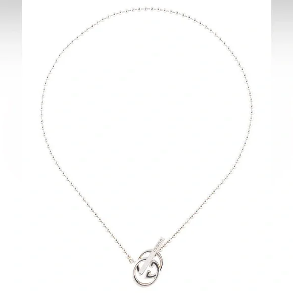 Gucci Interlocking G Boule Toggle Silver Necklace FULL INCLUSION - Picture 1 of 3